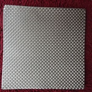 8 gold  square placemats, plastic 13.5 inches